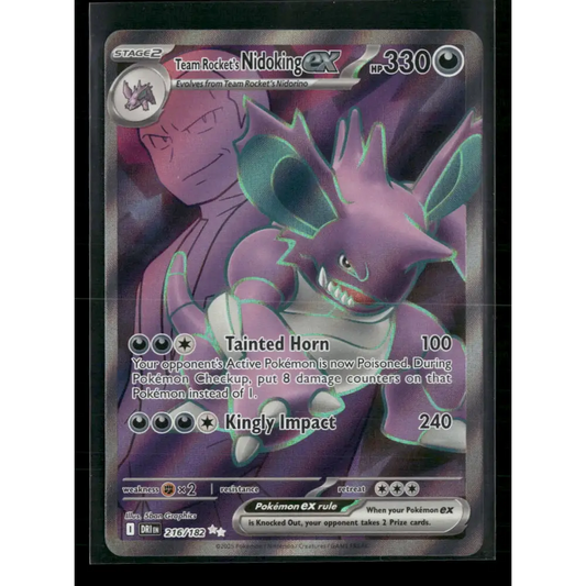 Team Rocket’s Nidoking ex SV10: Destined Rivals #216/182 - Trading Card