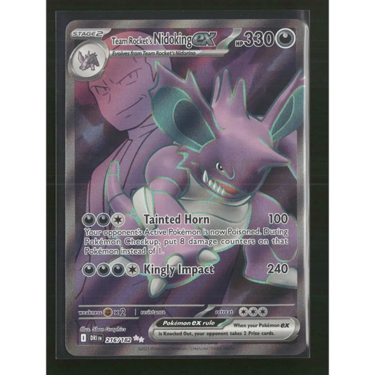 Team Rocket’s Nidoking ex SV10: Destined Rivals #216/182 - Trading Card