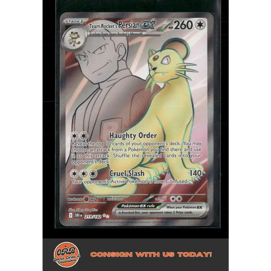 Team Rocket’s Persian ex SV10: Destined Rivals #219/182 - Trading Card
