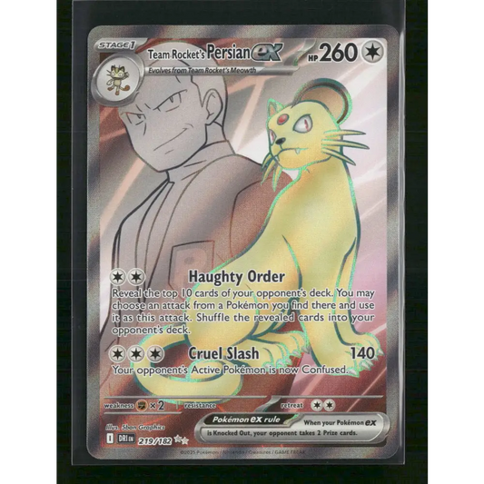 Team Rocket’s Persian ex SV10: Destined Rivals #219/182 - Trading Card