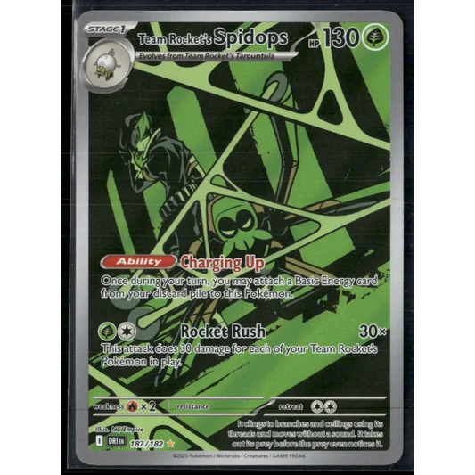 Team Rocket’s Spidops SV10: Destined Rivals #187/182 - Trading Card