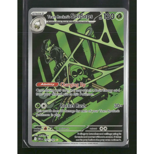 Team Rocket’s Spidops SV10: Destined Rivals #187/182 - Trading Card