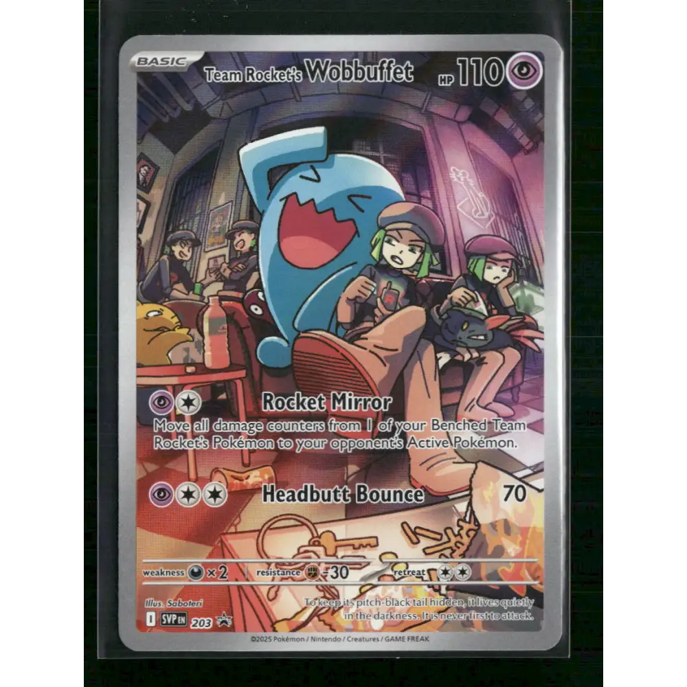Team Rocket’s Wobbuffet SV: Scarlet & Violet Promo Cards #203 - Trading Card