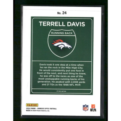 Terrell Davis 2024 Donruss Optic #24 Downtown! - Trading Card