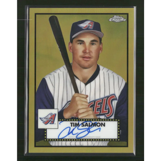 Tim Salmon 2021 Topps Chrome #PA-TSA Auto Refractor Gold #50 - Trading Card