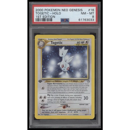 Togetic-Holo 2000 Pokemon Neo Genesis 1st Edition #16 1st Edition PSA 8
