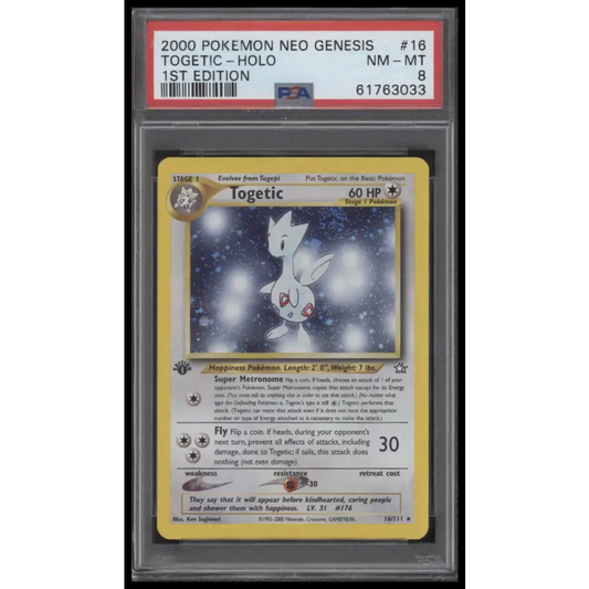 Togetic-Holo 2000 Pokemon Neo Genesis 1st Edition #16 1st Edition PSA 8