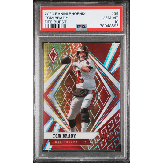 Tom Brady 2020 Panini Phoenix #35 Fire Burst PSA 10