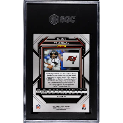 Tom Brady 2022 Panini Prizm #273 Silver Prizm SGC 8 - Graded Trading Card