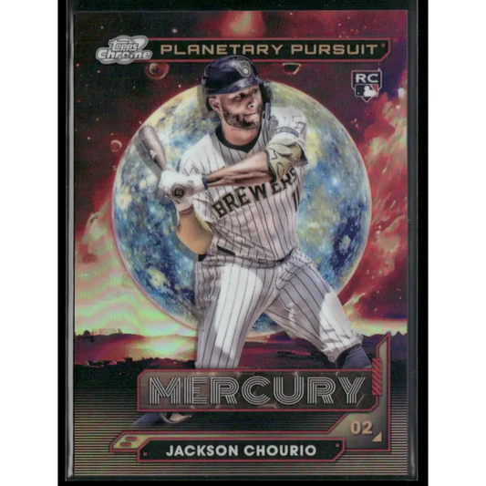 Topps Chrome Cosmic Jackson Chourio Planetary Pursuit Mercury