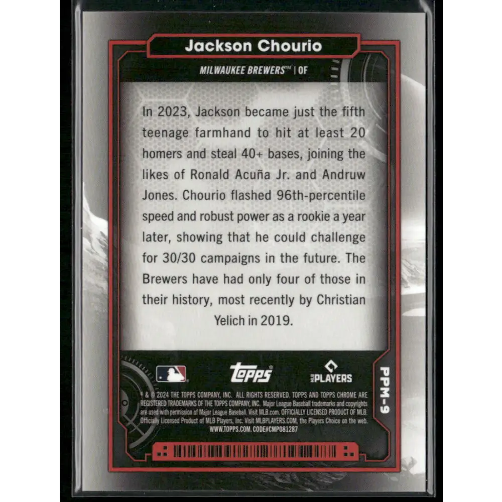 Topps Chrome Cosmic Jackson Chourio Planetary Pursuit Mercury