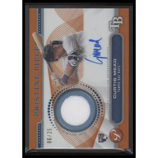 Topps Pristine Curtis Mead Pristine Pieces Auto Relics Orange Refractor #/25