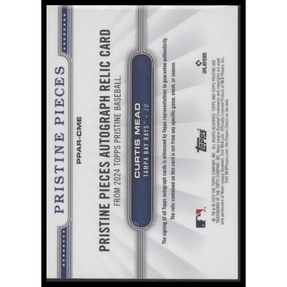 Topps Pristine Curtis Mead Pristine Pieces Auto Relics Orange Refractor #/25