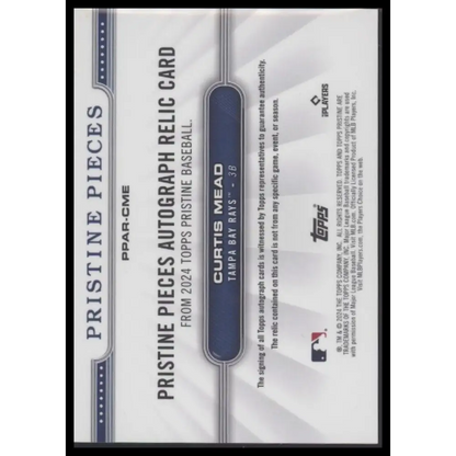Topps Pristine Curtis Mead Pristine Pieces Auto Relics Orange Refractor #/25