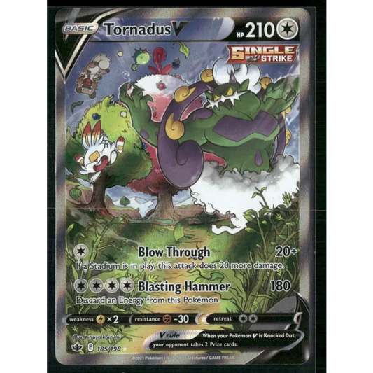 Tornadus V (Alternate Full Art) SWSH06: Chilling Reign #185/198