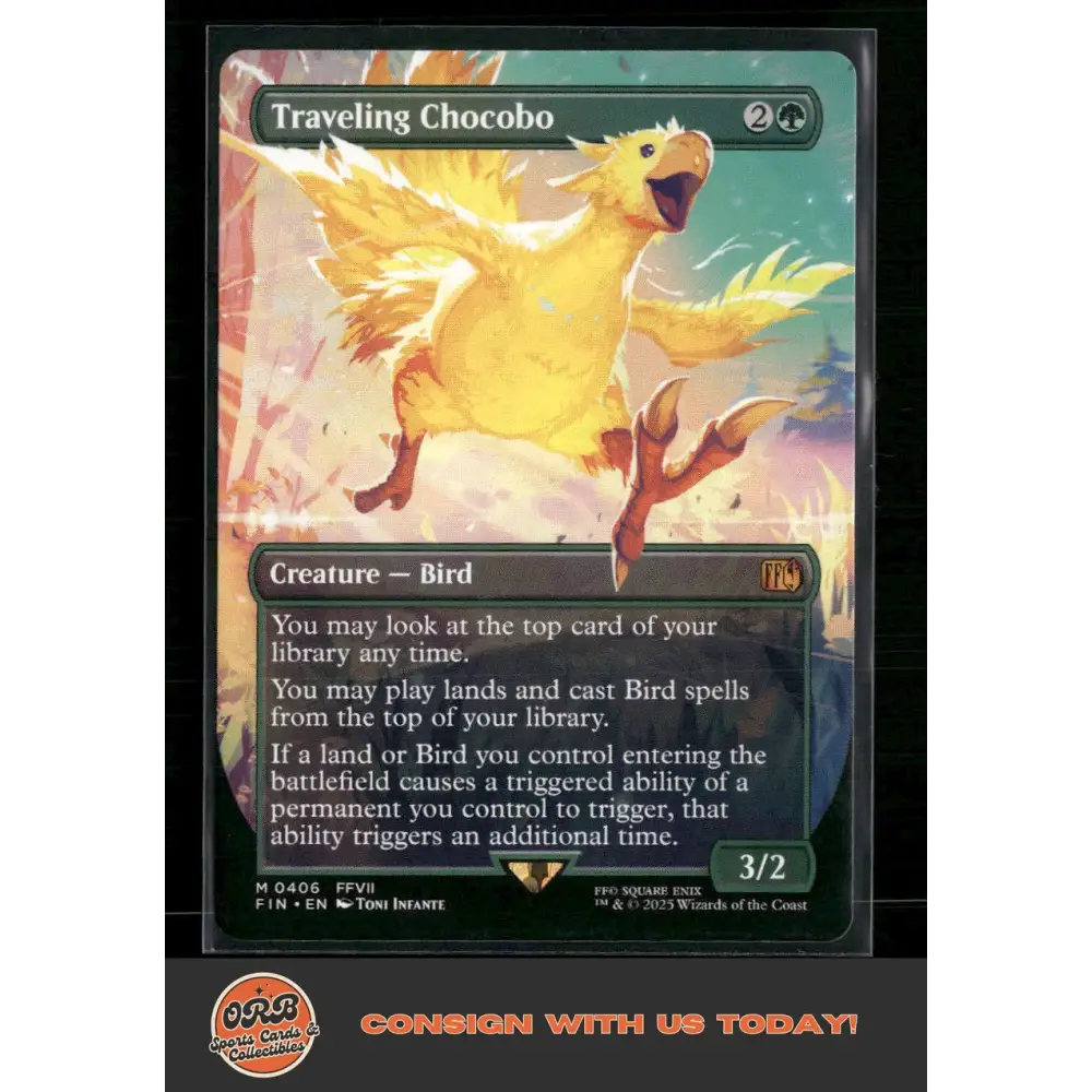Traveling Chocobo (Borderless) FINAL FANTASY #406 - Trading Card