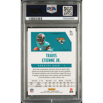 Travis Etienne Jr. 2021 Panini Phoenix #112 Fire Burst PSA 9 - Graded Trading Card