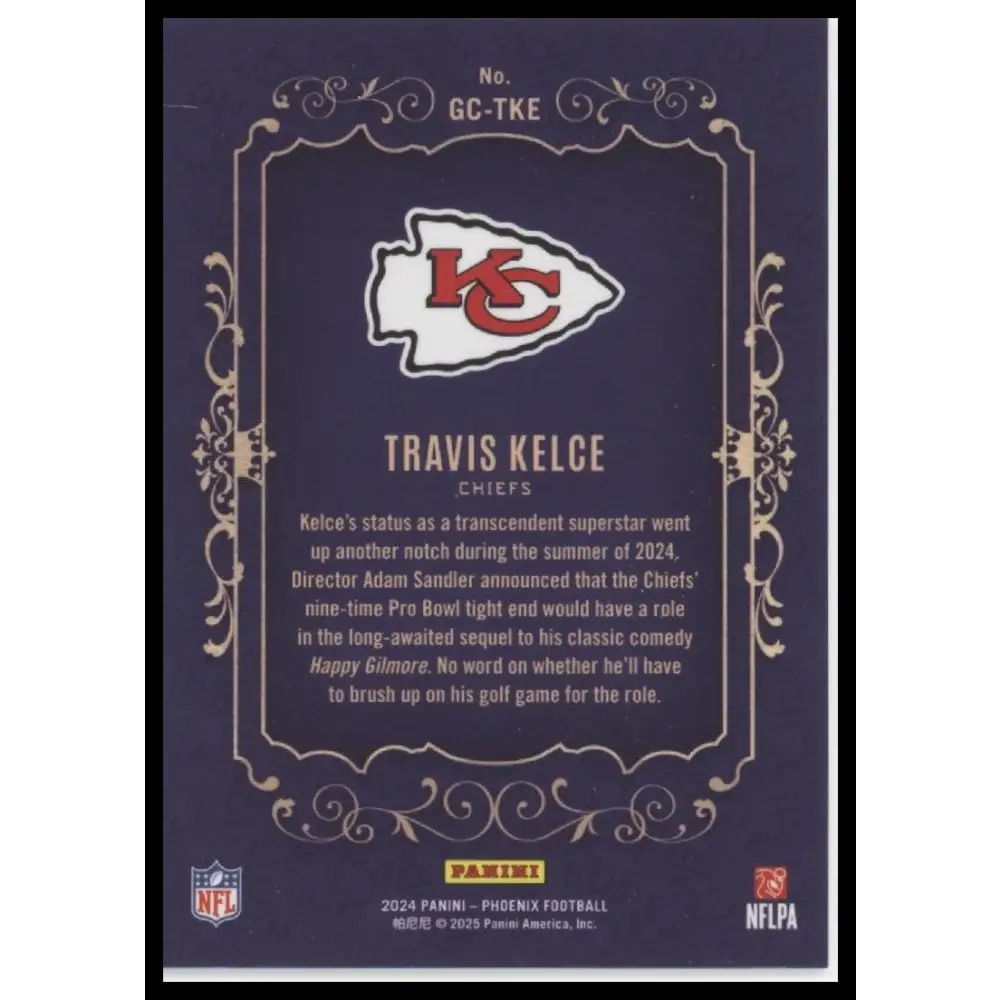 Travis Kelce 2024 Panini Phoenix #GC-TKE Gridiron Crowns