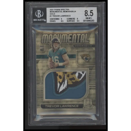 Trevor Lawrence 2021 Panini Spectra Monumental Memorabilia 1/1 - Graded Trading Card