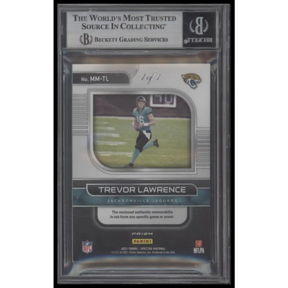 Trevor Lawrence 2021 Panini Spectra Monumental Memorabilia 1/1 - Graded Trading Card