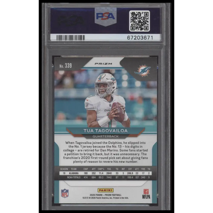 Tua Tagovailoa 2020 Panini Prizm #339 Lazer Prizm PSA 10 - Graded Trading Card