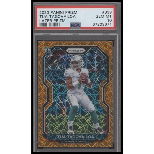 Tua Tagovailoa 2020 Panini Prizm #339 Lazer Prizm PSA 10 - Graded Trading Card
