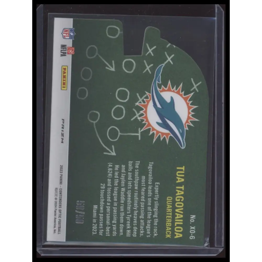 Tua Tagovailoa 2023 Panini Contenders Optic #XO-6 X’s and O’s Orange #/50 - Trading Card