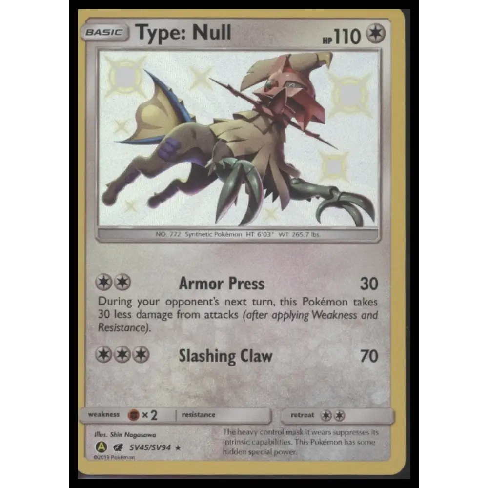 Type: Null Hidden Fates: Shiny Vault #SV45/SV94