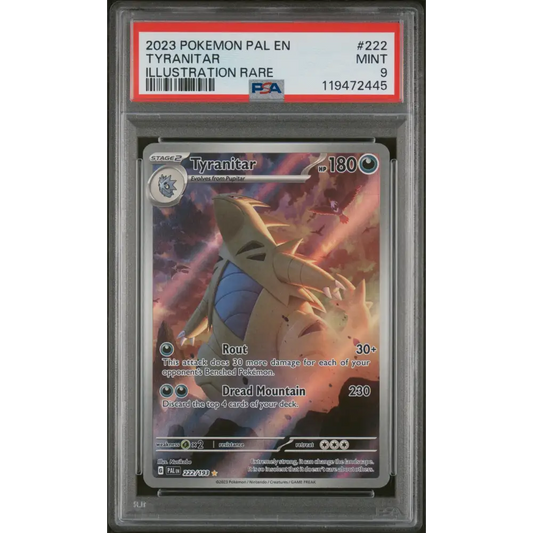 Tyranitar 2023 Pokemon Pal En-Paldea Evolved #222 Illustration Rare PSA 9 - Graded Trading Card
