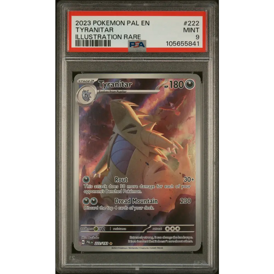 Tyranitar 2023 Pokemon Pal En-Paldea Evolved #222 Illustration Rare PSA 9 - Graded Trading Card