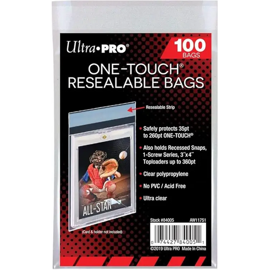 Ultra Pro One-Touch Resealable Bags 100ct
