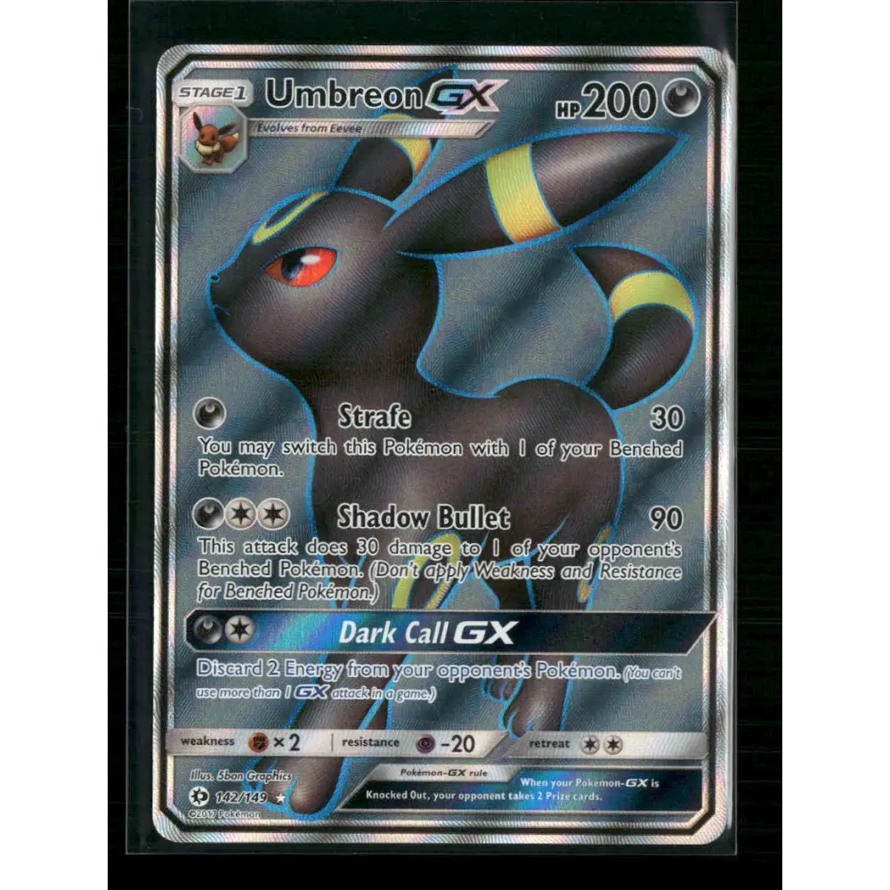 Umbreon GX (Full Art) SM Base Set #142/149 - Trading Card