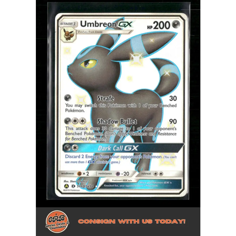 Umbreon GX Hidden Fates: Shiny Vault #SV69/SV94 - Trading Card
