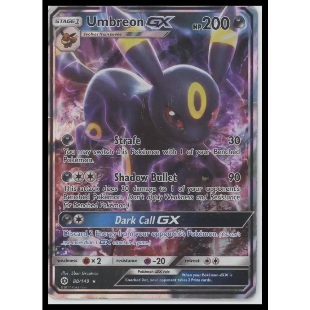Umbreon GX SM Base Set #80/149