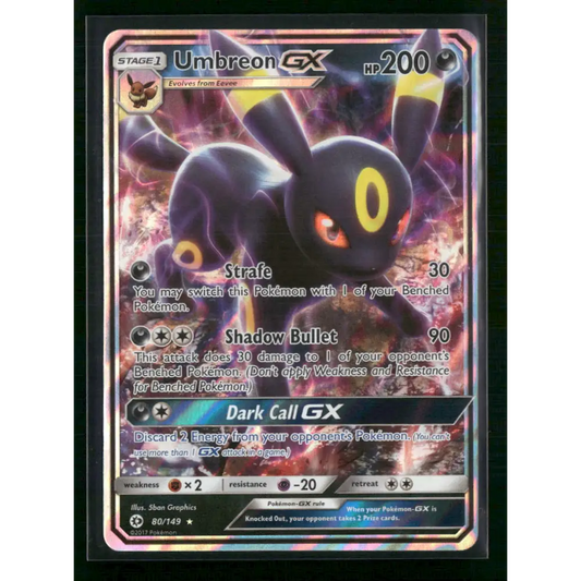 Umbreon GX SM Base Set #80/149 - Trading Card