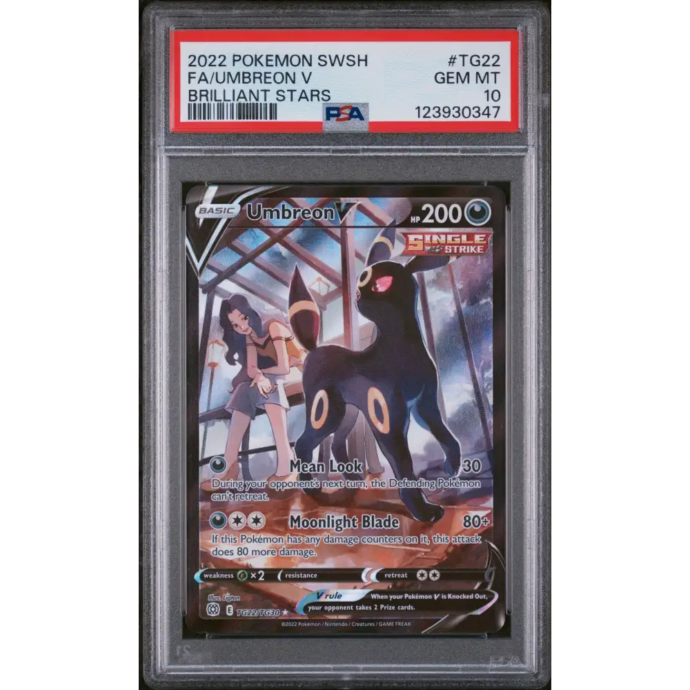 Umbreon V 2022 Pokemon Brilliant Stars #TG22 PSA 10 - Graded Trading Card