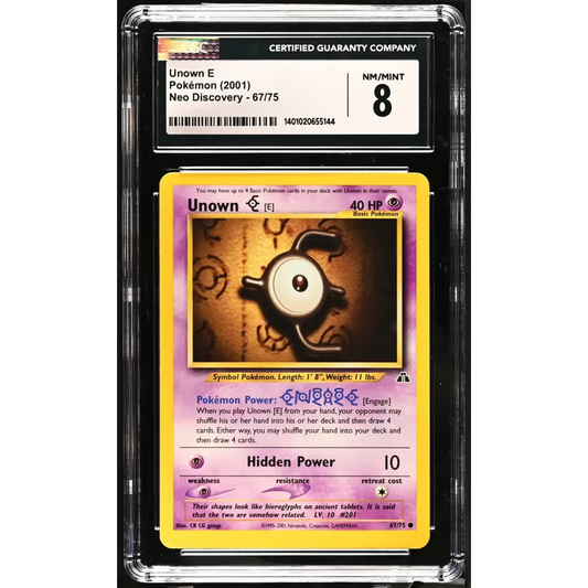Unown E 2001 Neo Discovery #67/75 CGC 8
