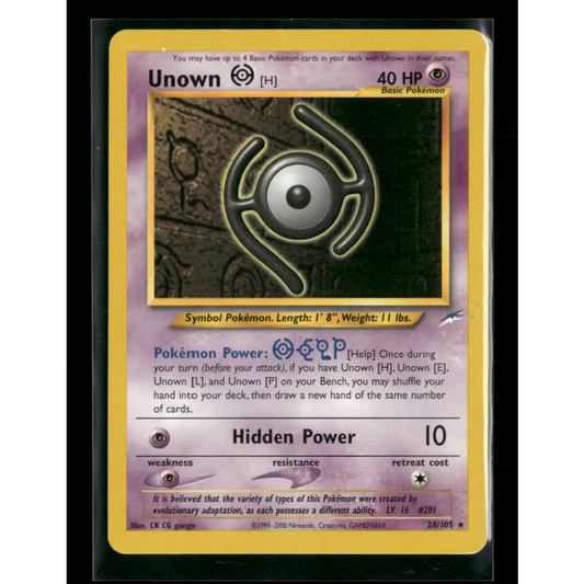 Unown [H] Neo Destiny #028/105 - Trading Card