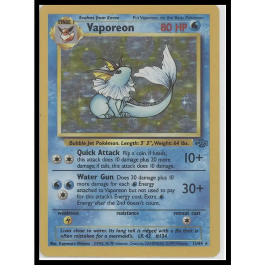 Vaporeon (12) Jungle #12/64