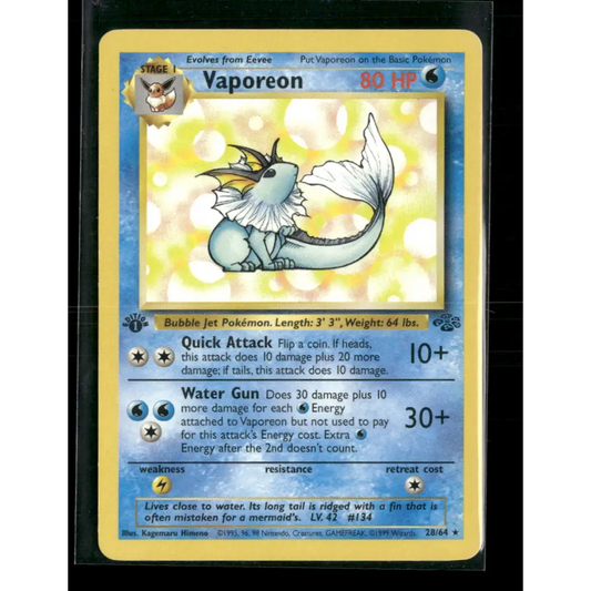 Vaporeon (28) Jungle #28/64 - Trading Card