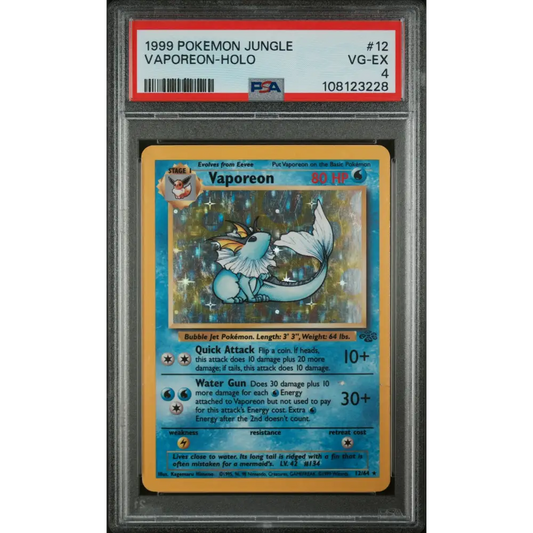 Vaporeon-Holo 1999 Pokemon Jungle #12 PSA 4 - Graded Trading Card