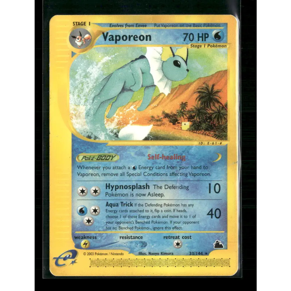 Vaporeon Skyridge #033/144 Reverse Holo - Trading Card