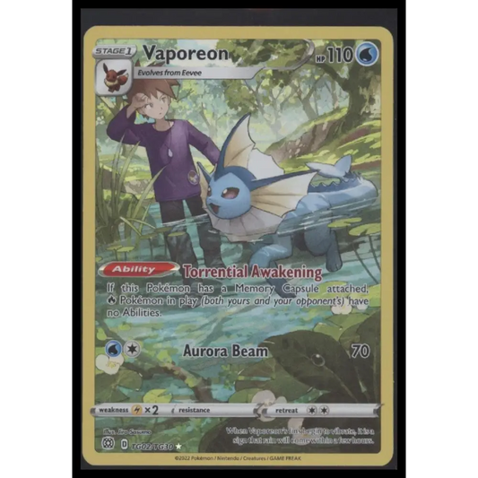 Vaporeon SWSH09: Brilliant Stars Trainer Gallery #TG02/TG30