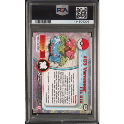 Venusaur 2000 Topps Chrome Pokemon T.V. #3 Pokemon T.V. PSA 9 - Graded Trading Card