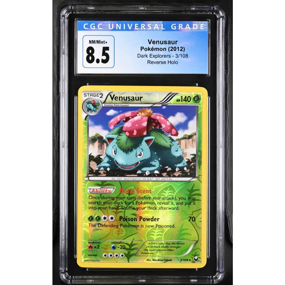 Venusaur 2012 Dark Explorers #3/108 CGC 8.5 - Graded Trading Card