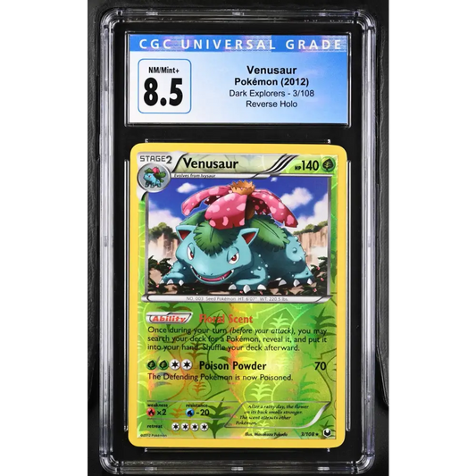 Venusaur 2012 Dark Explorers #3/108 CGC 8.5 - Graded Trading Card