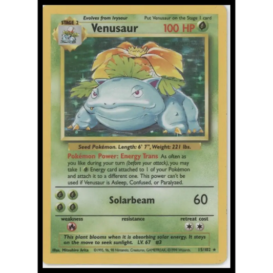 Venusaur Base Set #015/102
