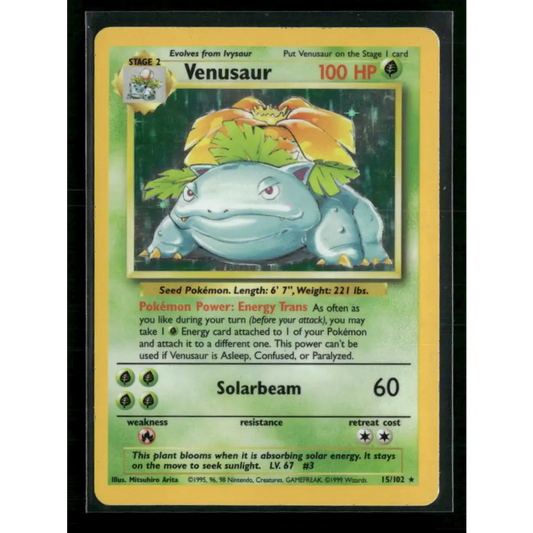 Venusaur Base Set #015/102 - Trading Card