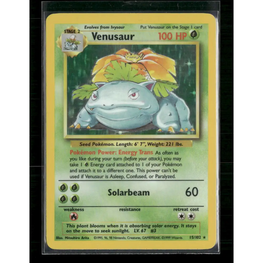 Venusaur Base Set #015/102 - Trading Card