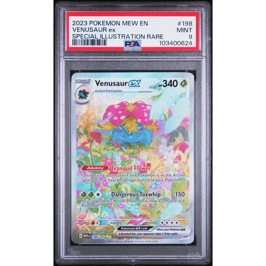 Venusaur Ex 2023 Pokemon Mew En-151 #198 Special Illustration Rare PSA 9